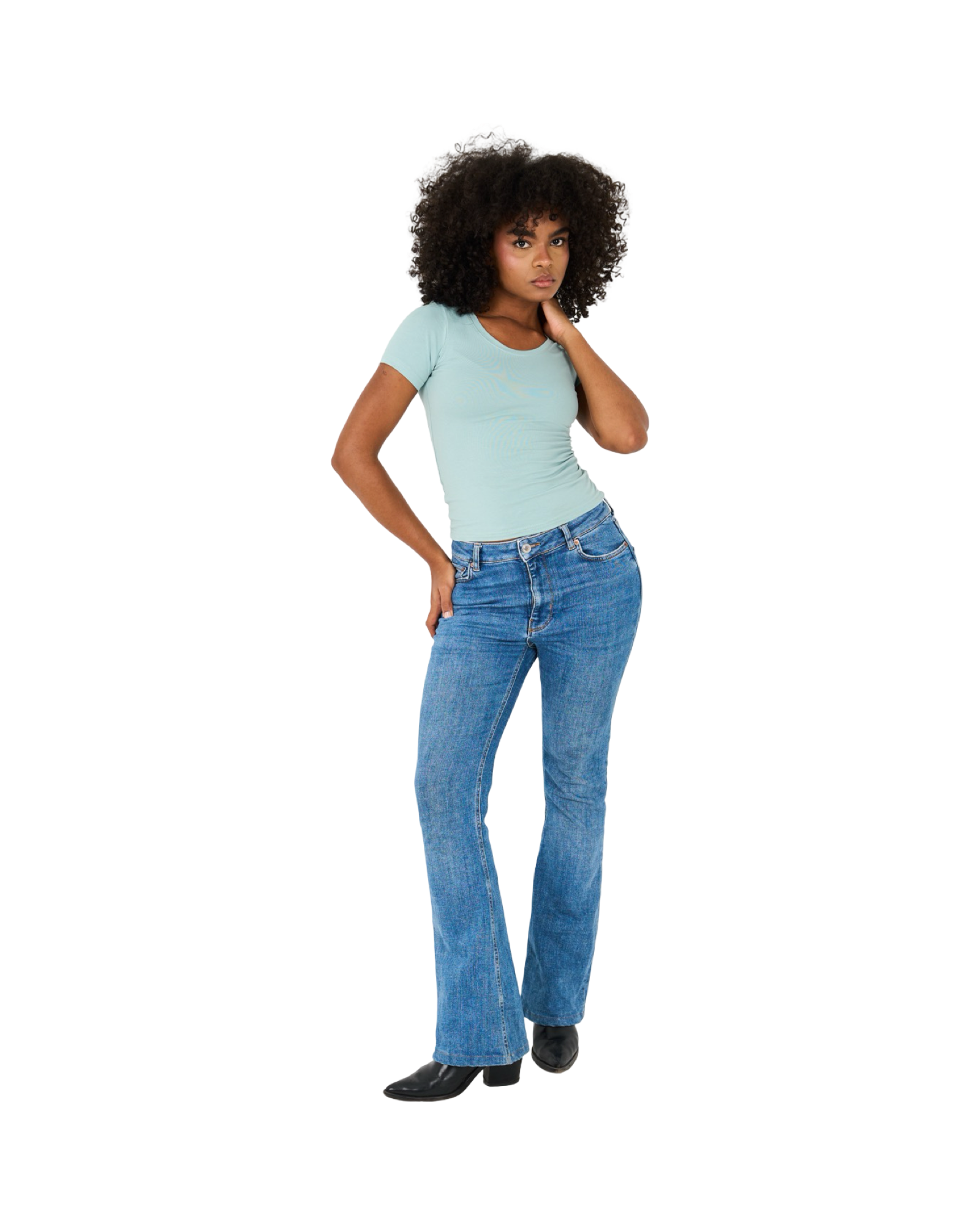 U SHAPED BABY TEE (MINTGREEN)