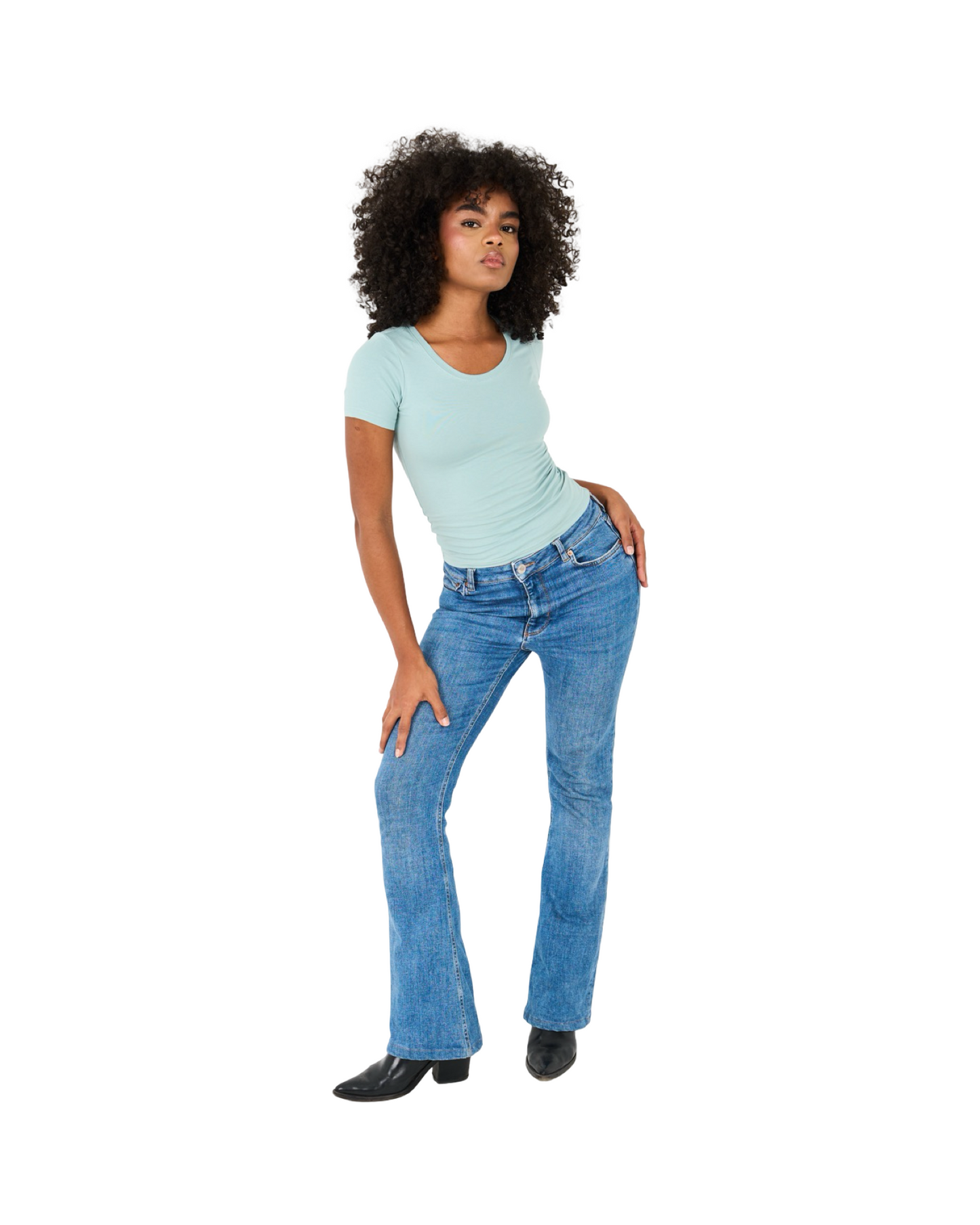 U SHAPED BABY TEE (MINTGREEN)